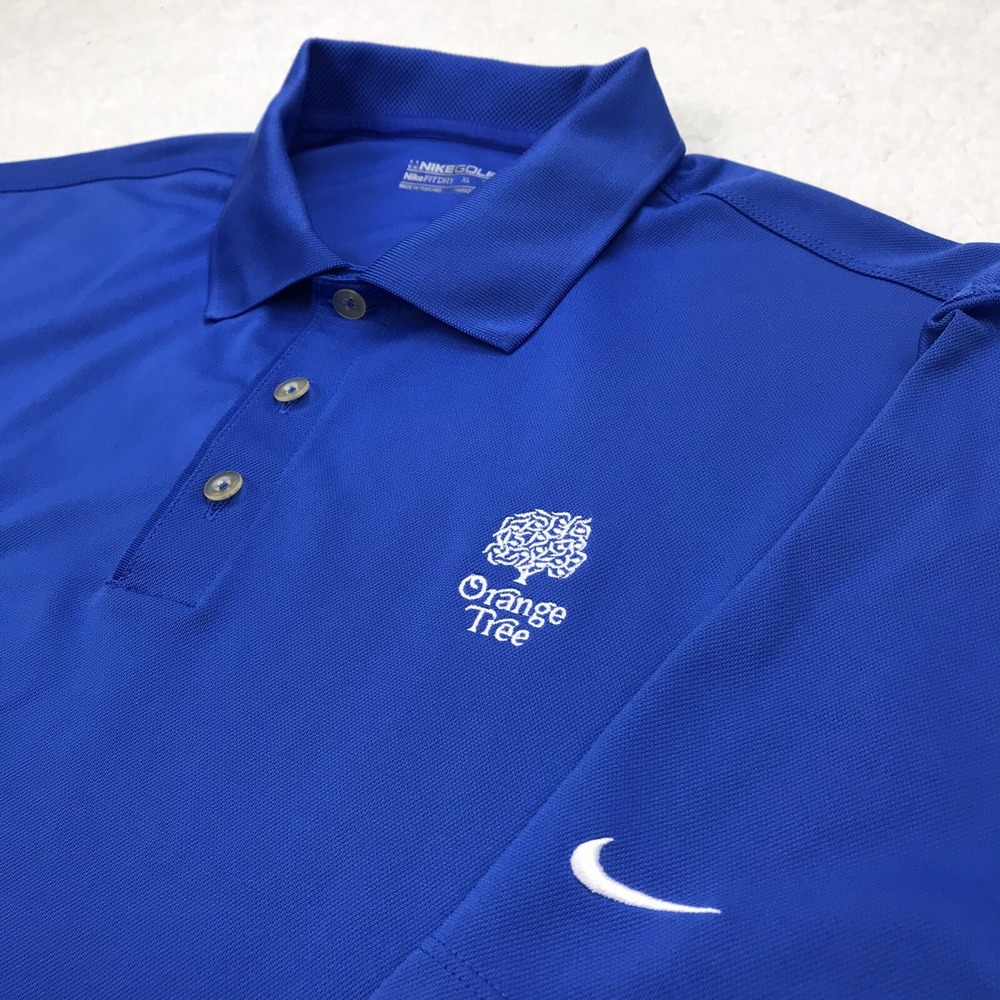 Orange Tree Golf Nike Fit Dry Polo Shirt Mens XL Blue Embroidered Logo Casual AR - Picture 8 of 16